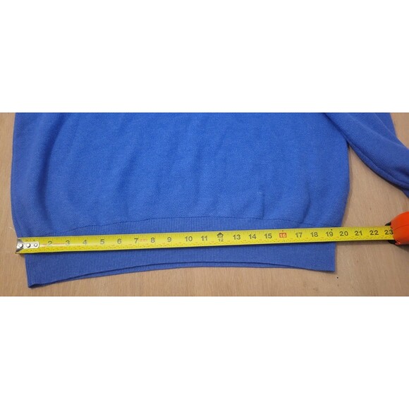 Polo Ralph Lauren 1/4 Zip Pima Cotton Pullover Sweater Men's Size XL Blue - Picture 12 of 14